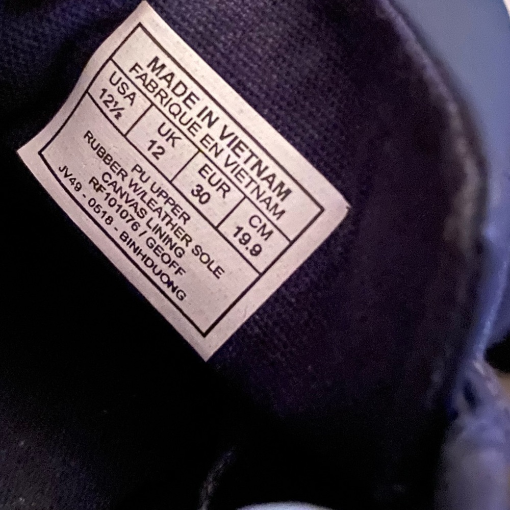 Polo Ralph Lauren Navy Sneakers with Red Stripes boys size 12 1/2-NEW - Picture 5 of 5